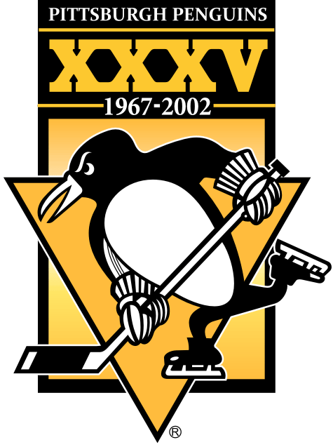 Pittsburgh Penguins 2001 02 Anniversary Logo iron on paper